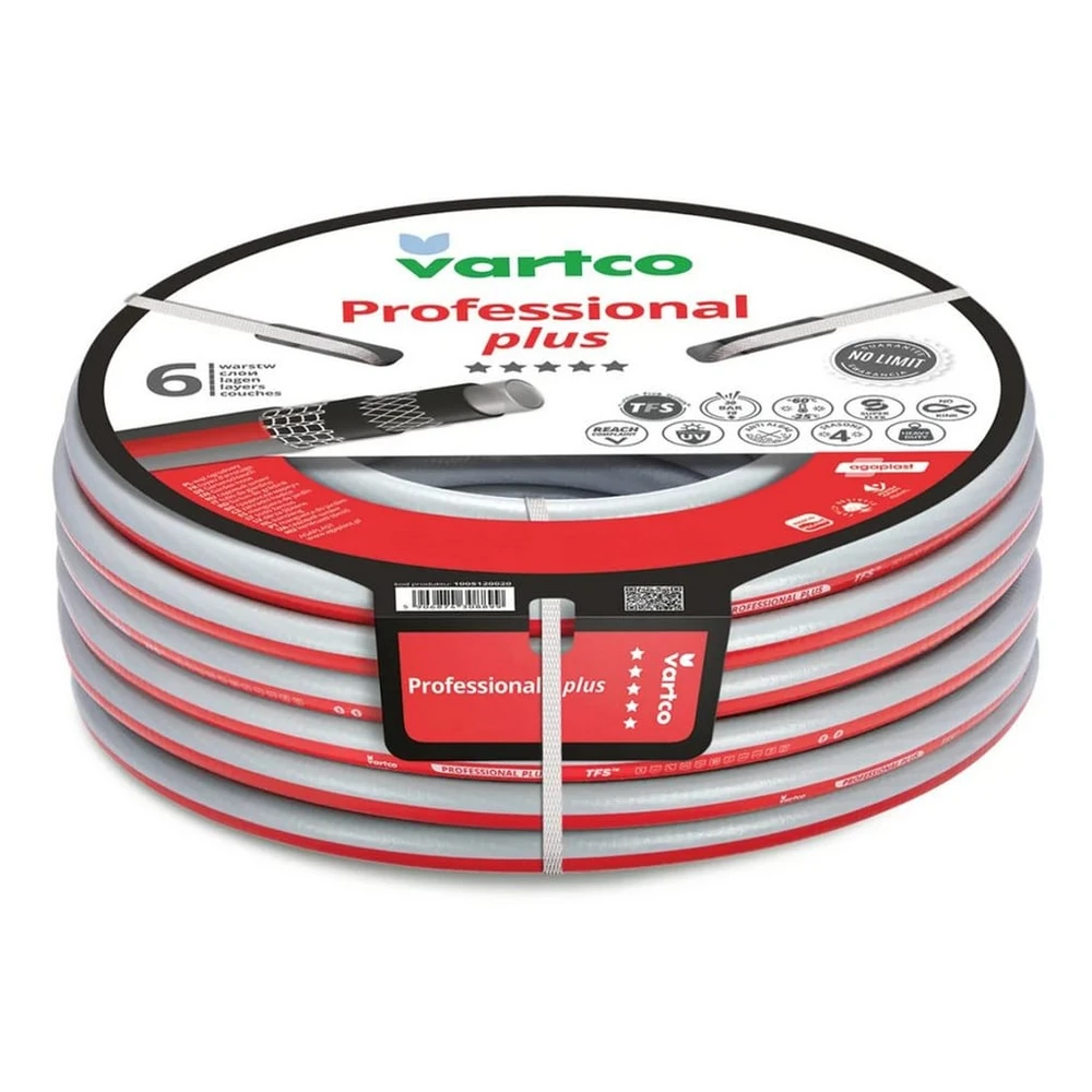 Vartco Gartenschlauch Professional Plus, 1/2" [12,5 mm], 6-lagig, TFS, Heavy-Duty